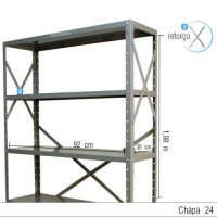 Foto Estante de Aço 6 prateleiras 30cm 2418SC