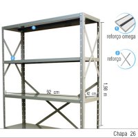 Estante de Aço 6 prateleiras 42cm 2620CC