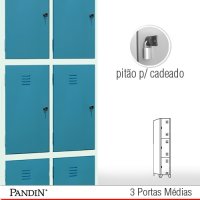 Foto Roupeiro de aço 3 portas MPD26C