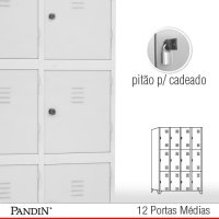 Roupeiro de aço Pandin 12 portas MPD26C